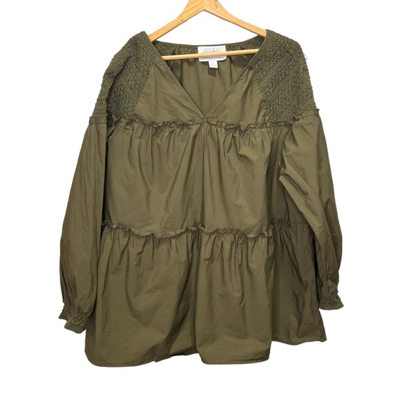 Mare Mare Anthropologie Boho Smocked Tunic Size 2x - Picture 2 of 13